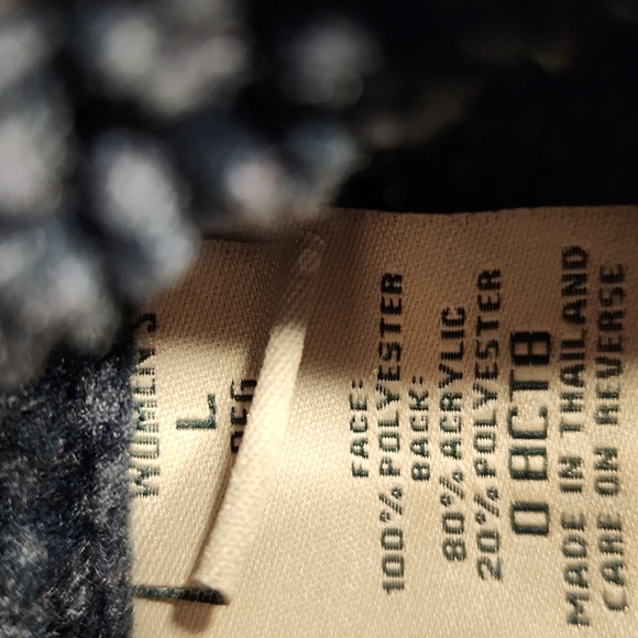 L.L.BEAN RARE blue suede,Sailor sherpa lined button-down winter jacket - Picture 8 of 13